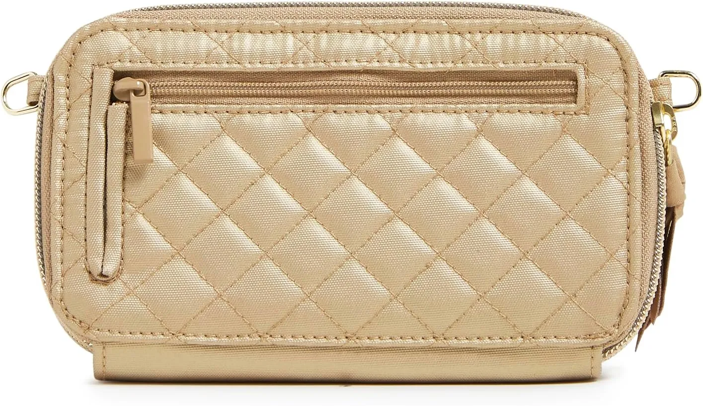 Vera Bradley Women's Cotton All in One Crossbody Purse with RFID Protection