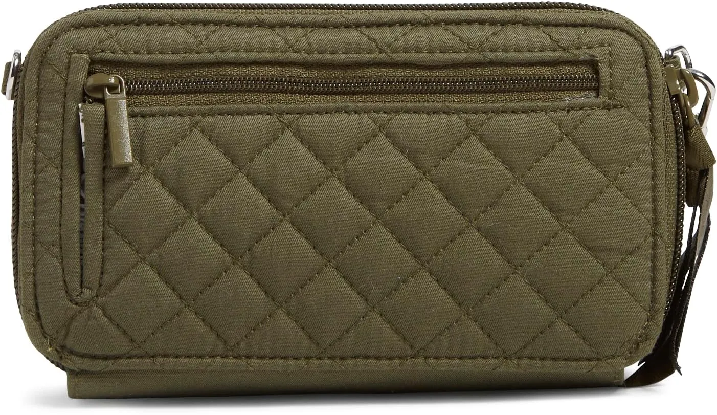 Vera Bradley Women's Cotton All in One Crossbody Purse with RFID Protection
