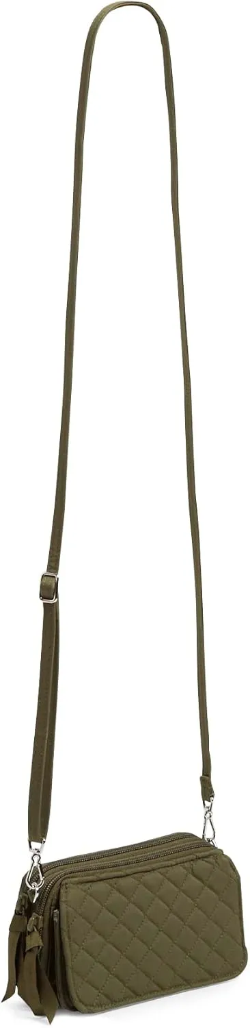 Vera Bradley Women's Cotton All in One Crossbody Purse with RFID Protection
