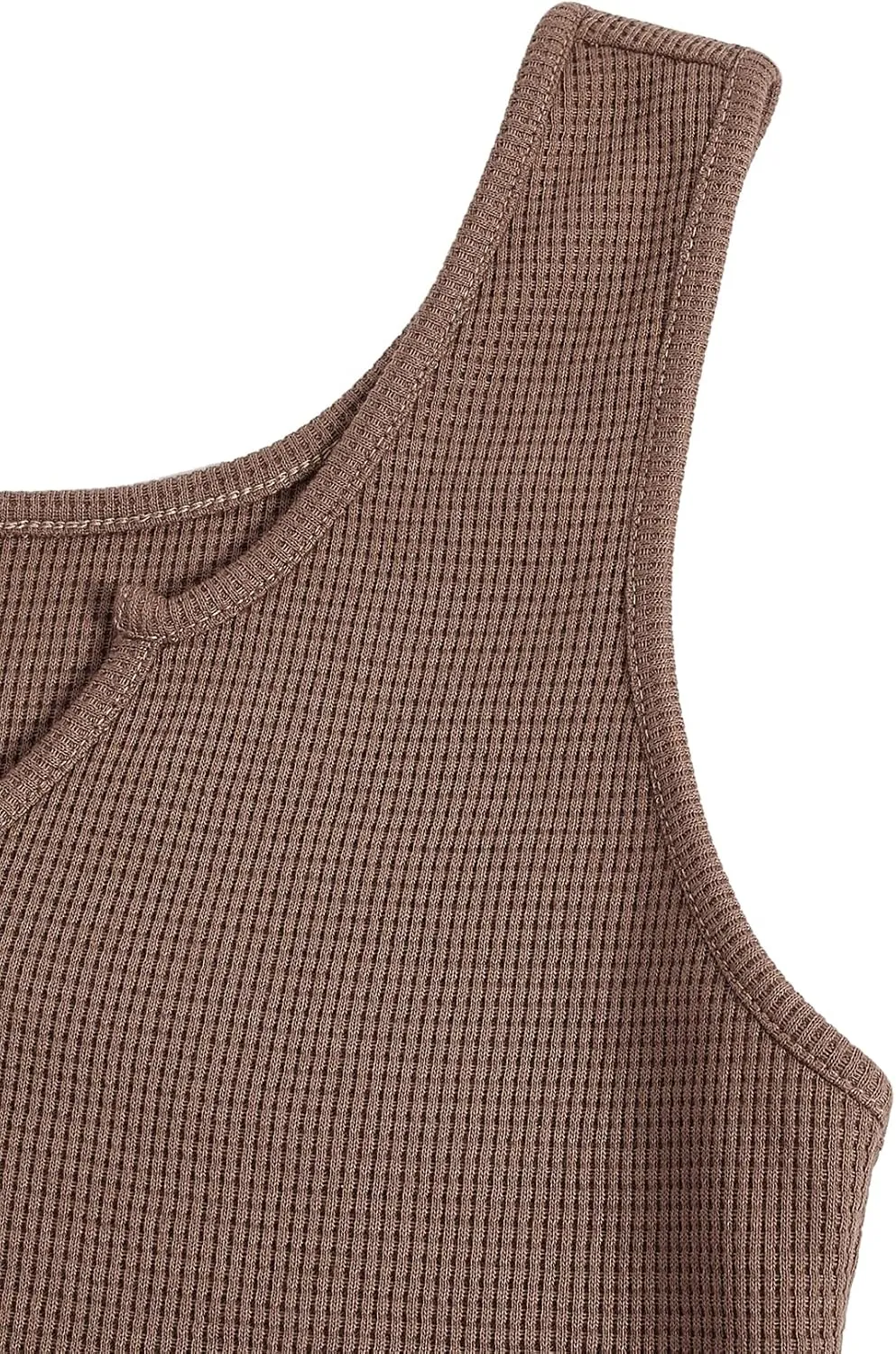 Verdusa Women's Notched Tank Top & Tie Front Teddy Shorts Lounge Pajama Set