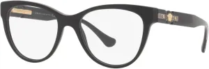 Versace VE 3304 GB1 Black Plastic Cat-Eye Eyeglasses 53mm