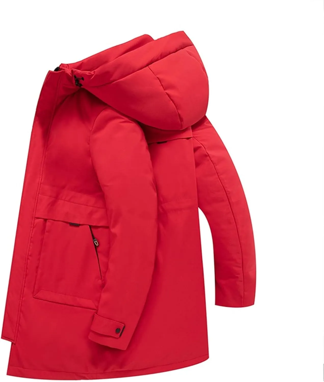 White Duck Down Hooded Jackets Men Men's Winter Warm Hooded Jackets Plus-Size