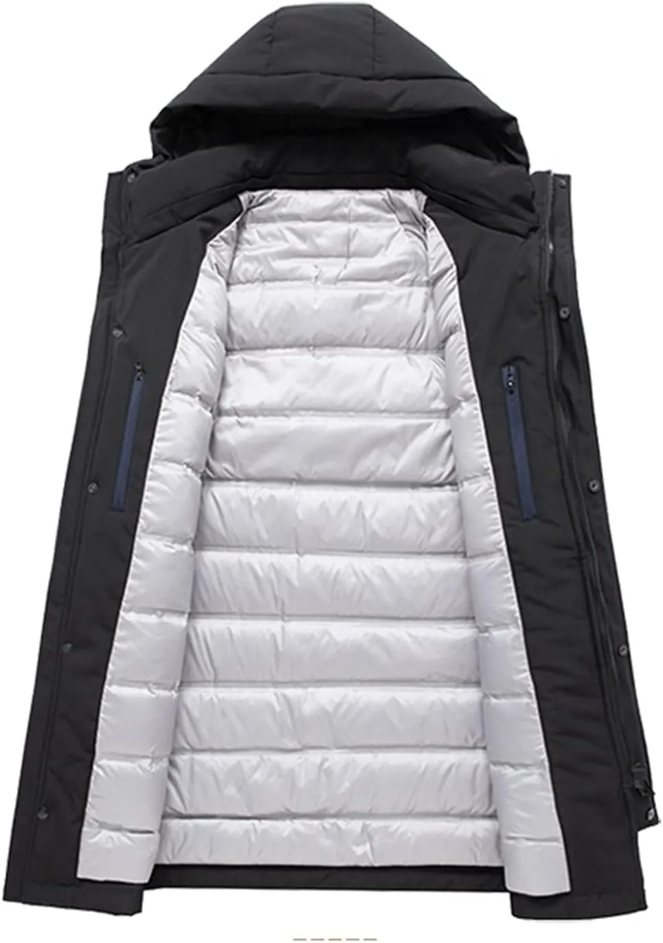 White Duck Down Hooded Jackets Men Men's Winter Warm Hooded Jackets Plus-Size