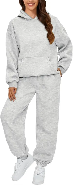 Women 2 Piece Sweatsuits Solid and Tracksuit Sweatshirt Hooded Women Suits Sets Sweatsuits for Women Set 2 Piece