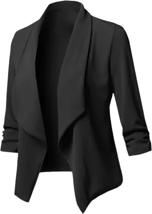 Women Blazers Business Casual Jackets Elegant Office Work Suit Jacket Fashion Long Sleeve Open Front Cardigan Coat Tops
