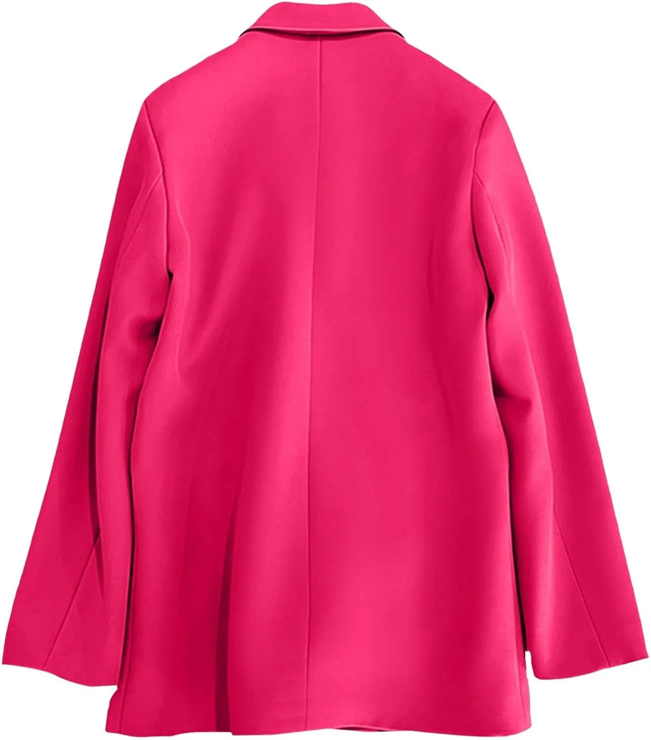 Women Business Casual Blazer Jacket Open Front Long Sleeve Button Jackets Notched Lapel Work Office Suit Jackets