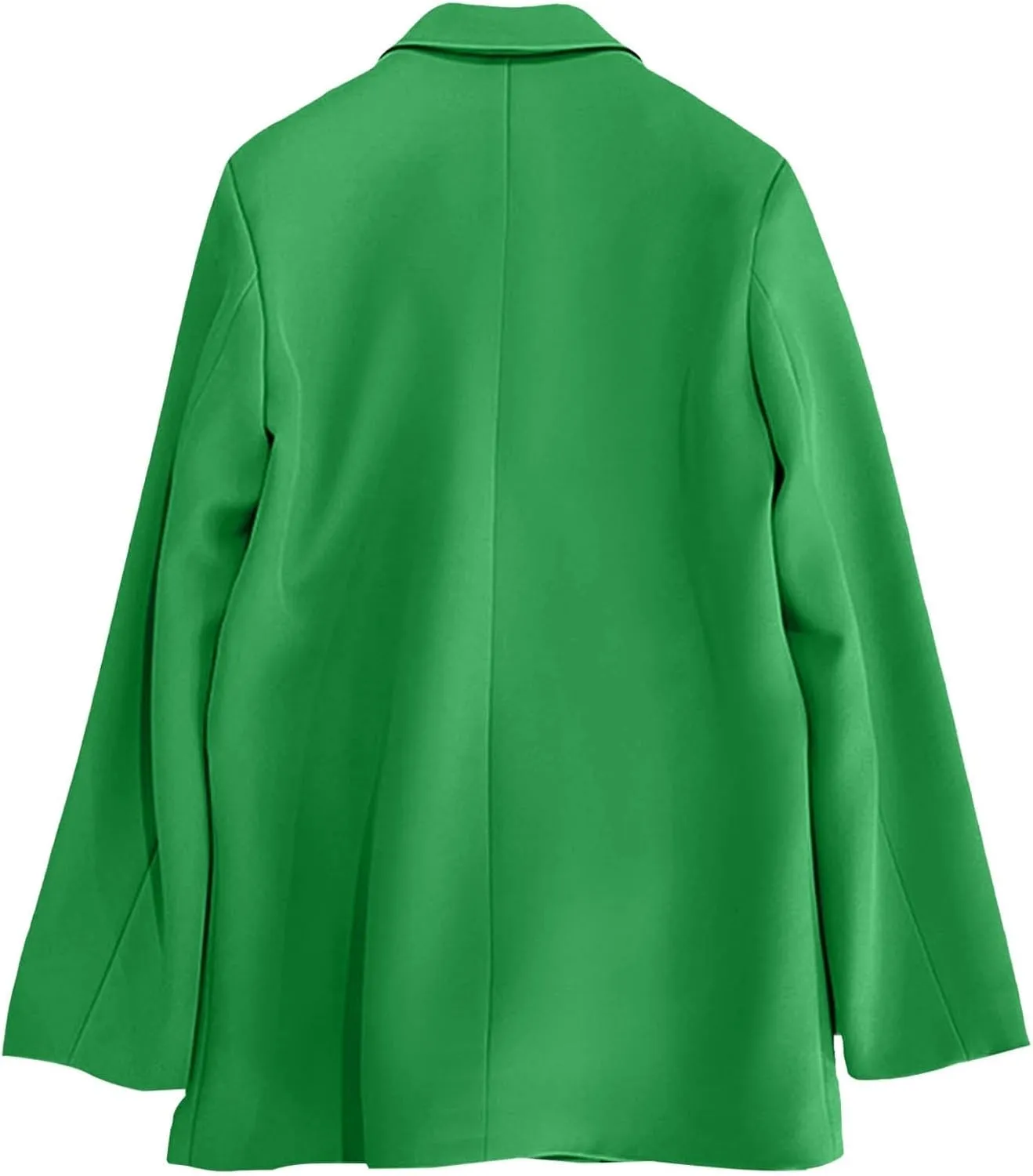 Women Business Casual Blazer Jacket Open Front Long Sleeve Button Jackets Notched Lapel Work Office Suit Jackets