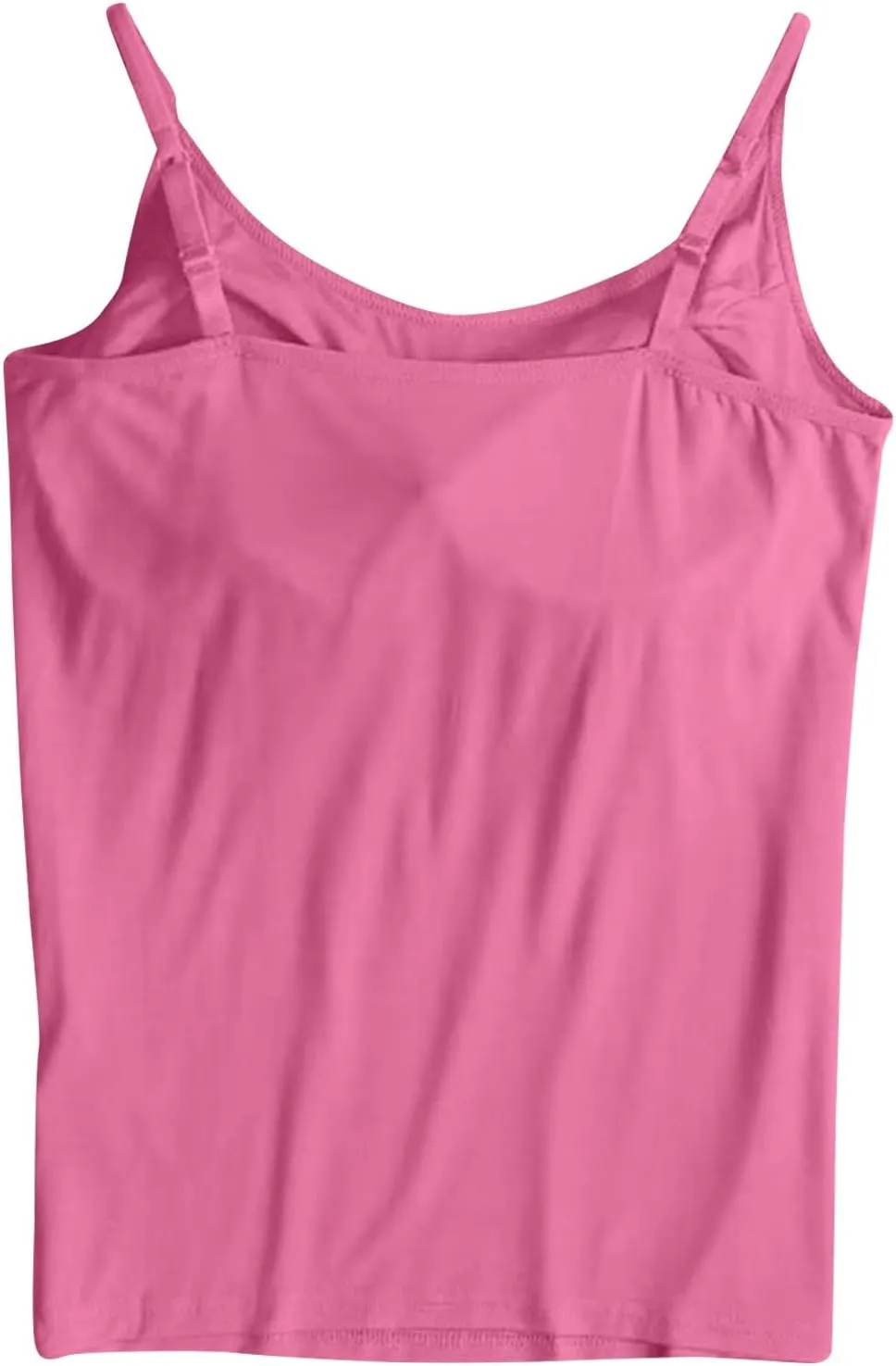Women Camisole Tank Tops with Built in Bra 2025 Summer Adjustable Spaghetti Strap Cami Workout Yoga Padded Undershirt