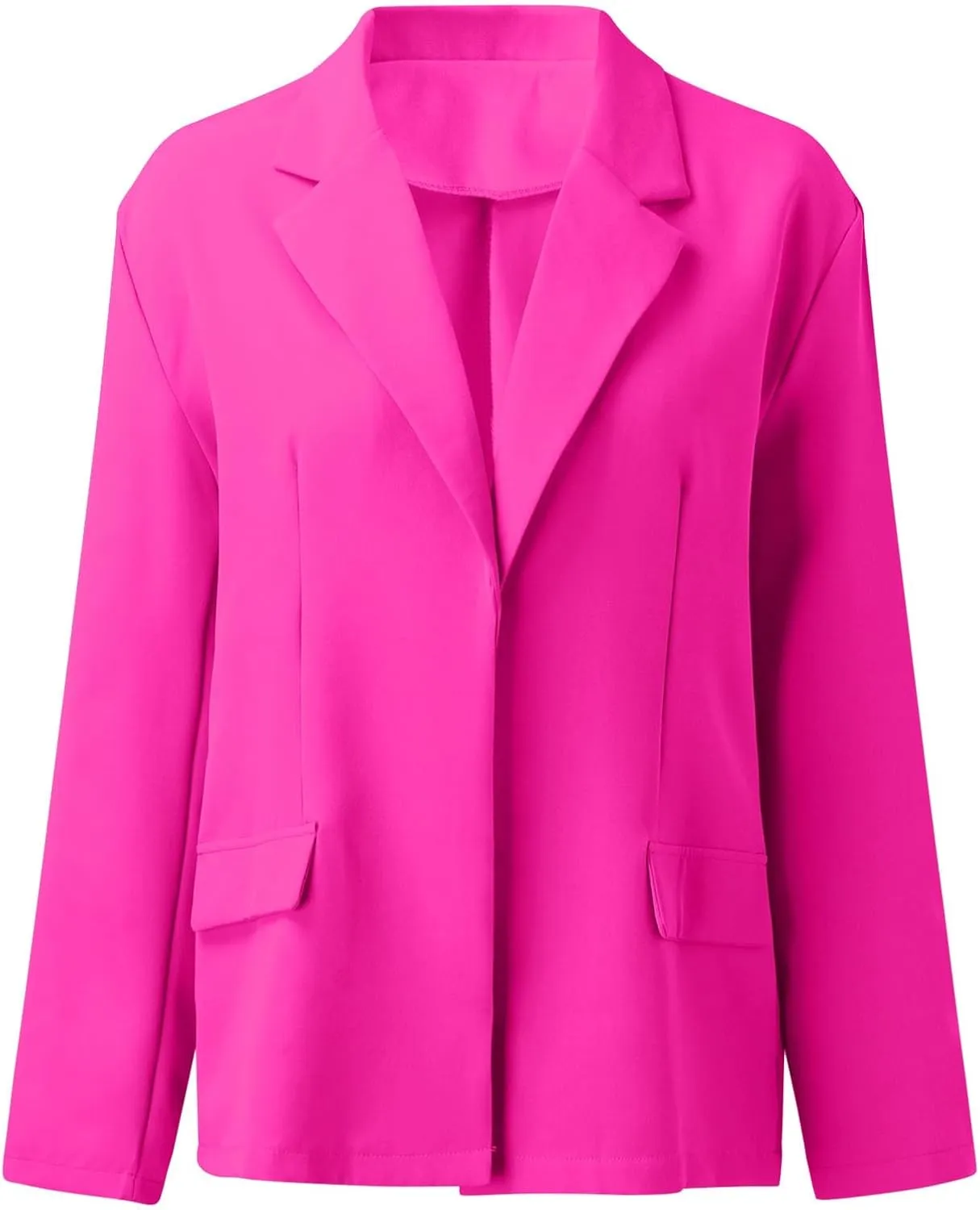 Women Open Front Blazers 2024 Sleeve Front Notched Collar Suit Cardigan Cardigan Fall Fashion Work Office Blazer