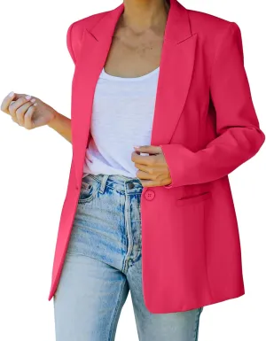 Women Open Front Blazers 2024 Sleeve Front Notched Collar Suit Cardigan Cardigan Fall Fashion Work Office Blazer