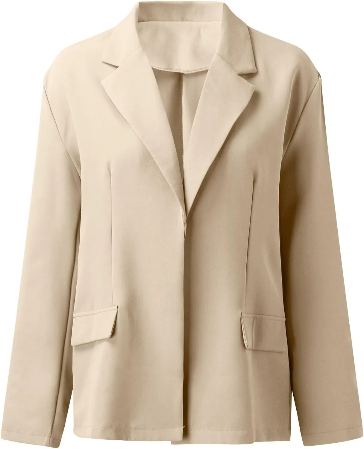 Women Open Front Blazers 2024 Sleeve Front Notched Collar Suit Cardigan Cardigan Fall Fashion Work Office Blazer