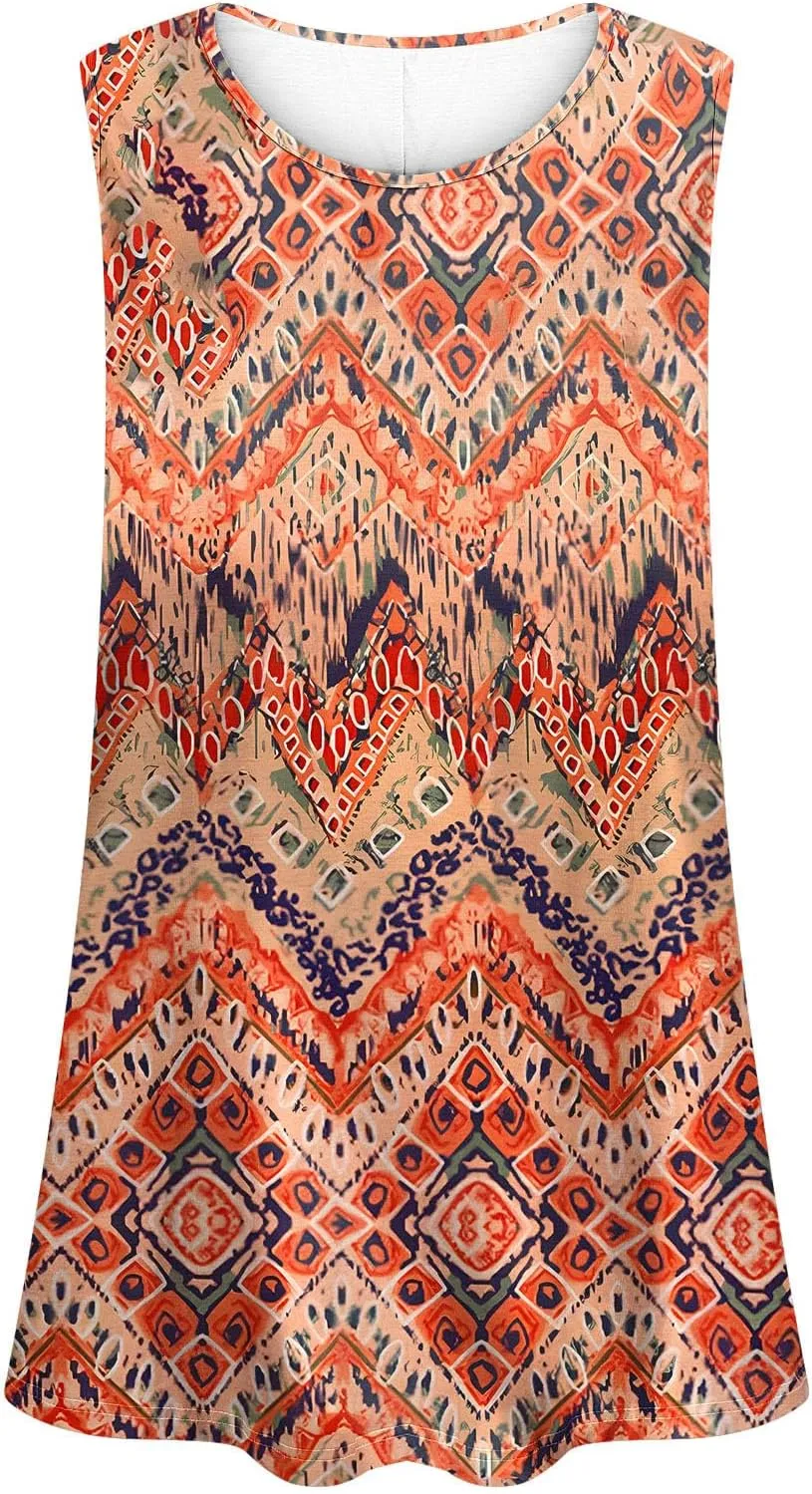 Women Tank Tops Plus Size 2025 Trendy Tanks Casual Crew Neck Comfy Oversized Sleeveless Tops Summer Basic Tees Blouses