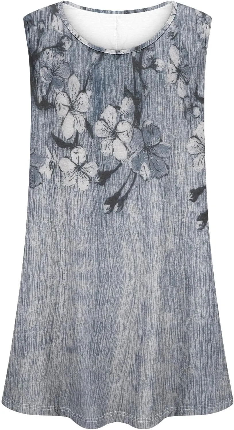 Women Tank Tops Plus Size 2025 Trendy Tanks Casual Crew Neck Comfy Oversized Sleeveless Tops Summer Basic Tees Blouses