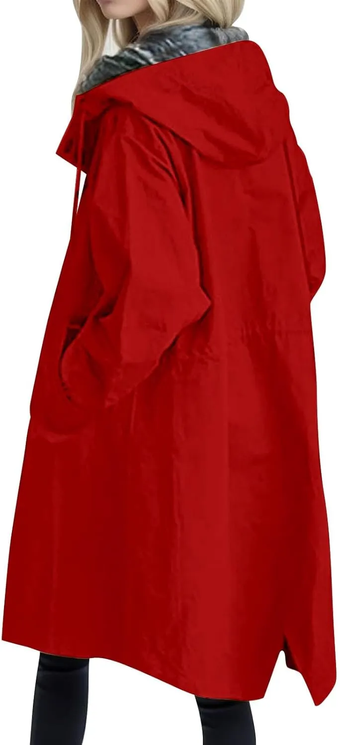 Women Trench Coat/Windbreaker Spring and Fall Fashion,Water Resistant Thin Transition Jacket