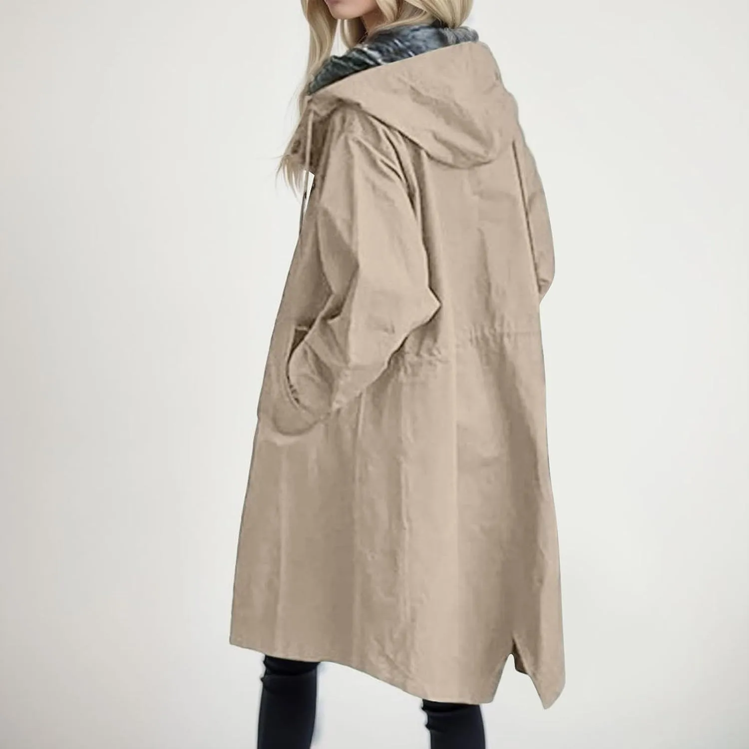 Women Trench Coat/Windbreaker Spring and Fall Fashion,Water Resistant Thin Transition Jacket