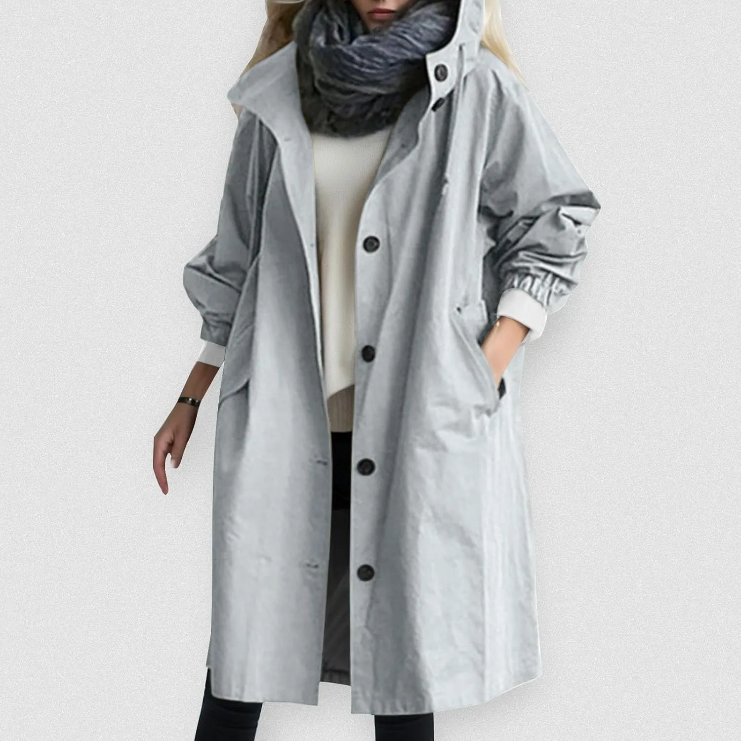 Women Trench Coat/Windbreaker Spring and Fall Fashion,Water Resistant Thin Transition Jacket