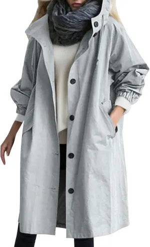 Women Trench Coat/Windbreaker Spring and Fall Fashion,Water Resistant Thin Transition Jacket