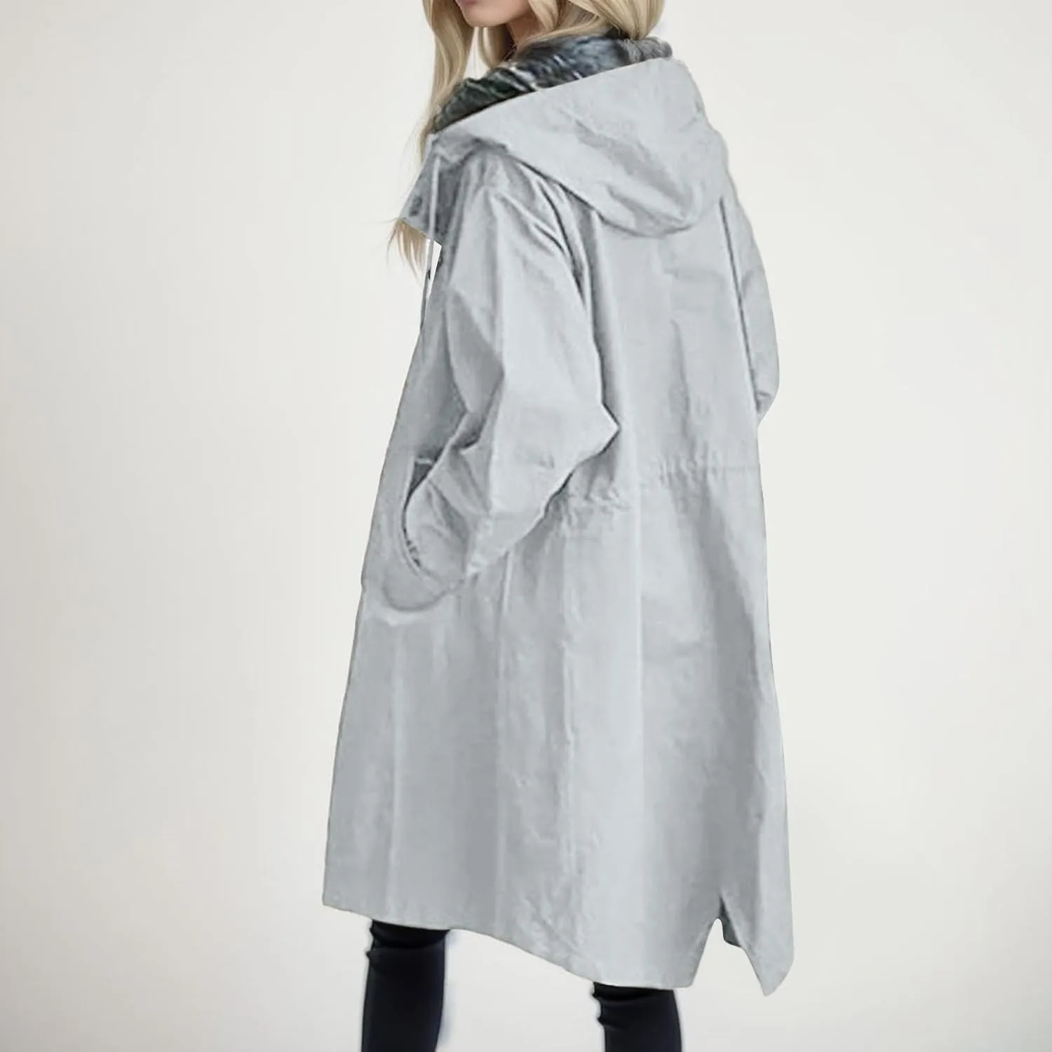 Women Trench Coat/Windbreaker Spring and Fall Fashion,Water Resistant Thin Transition Jacket