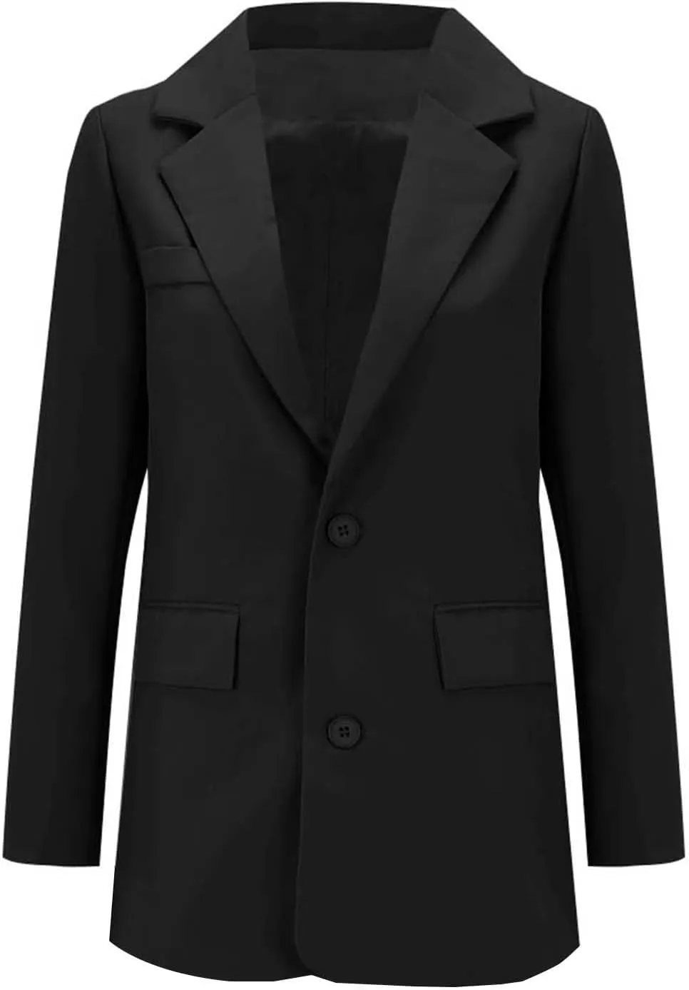 Women's 2024 Winter Casual Blazers Long Sleeve Lapel Open Front Button Work Office Blazer Jackets with Pockets
