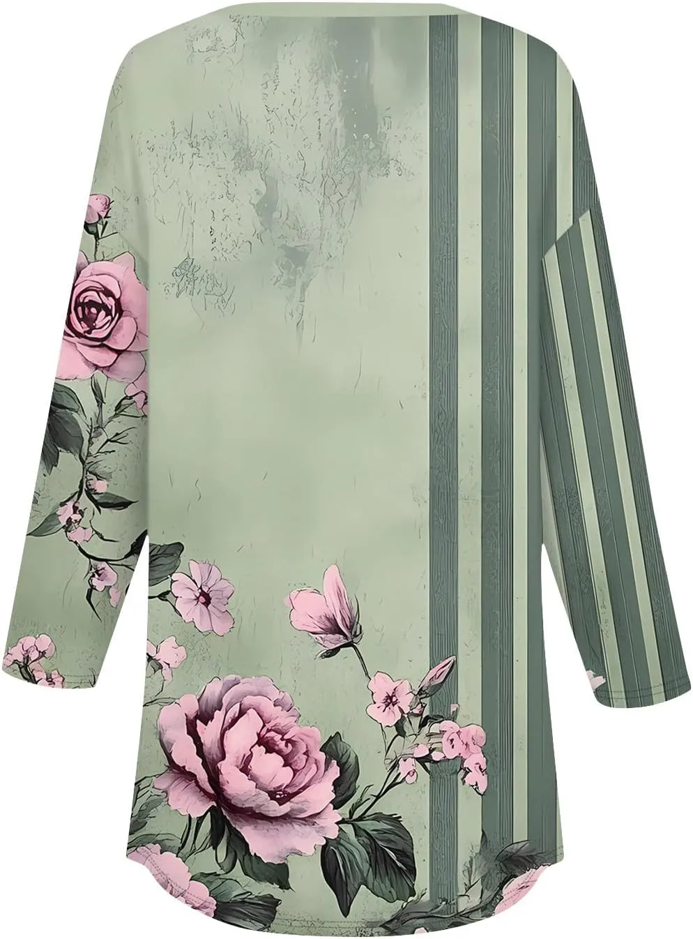 Womens 3/4 Sleeve T Shirts Comfort,Womens Summer Tops Vacation Womens Tops Summer 3/4 Sleeve Casual Floral Print Tunics