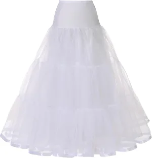 Women's Ankle Length Petticoats Long Plus Size Wedding Slips Crinoline Underskirt for Prom Evening Wedding Dress