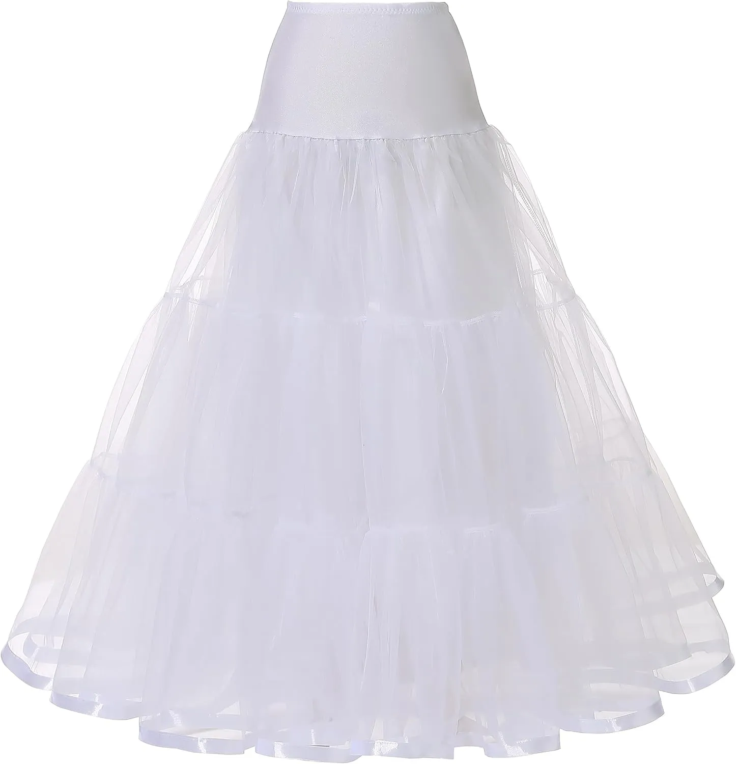 Women's Ankle Length Petticoats Long Plus Size Wedding Slips Crinoline Underskirt for Prom Evening Wedding Dress
