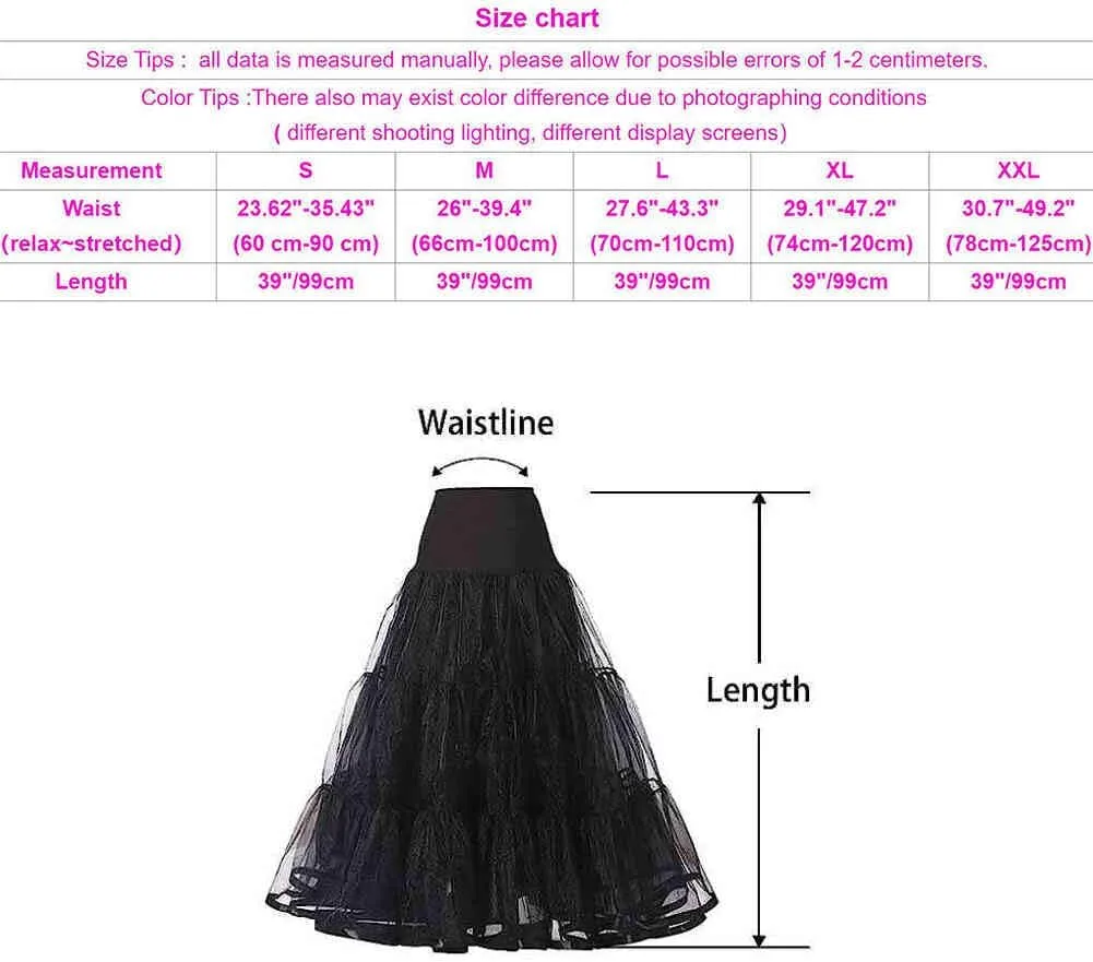 Women's Ankle Length Petticoats Long Plus Size Wedding Slips Crinoline Underskirt for Prom Evening Wedding Dress