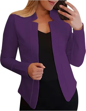 Womens Blazer Business Casual Suit Jackets Long Sleeve Open Front Work Suit Trendy Dressy Cardigan Blazer 2024