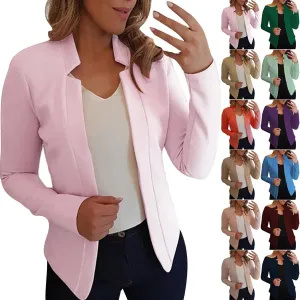 Womens Blazer Business Casual Suit Jackets Long Sleeve Open Front Work Suit Trendy Dressy Cardigan Blazer 2024
