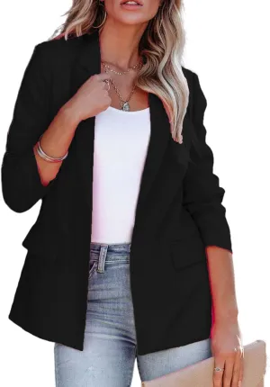 Women's Blazer Casual Blazers 2024 Fall Fashion Long Sleeve Open Front Work Office Suit Jackets Cardigan Business