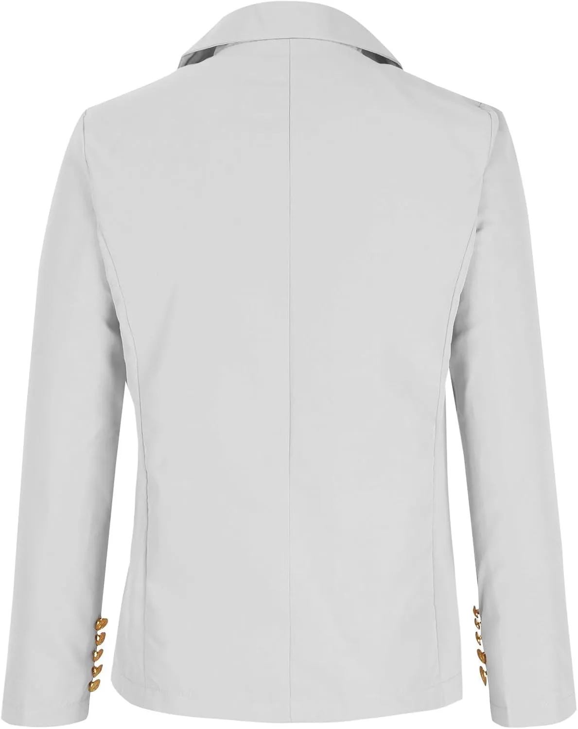 Women's Blazer Gold Casual Button Long Sleeve Work 0ffice Blazer Lightweight Open Front Lapel Jackets Trendy Clothes