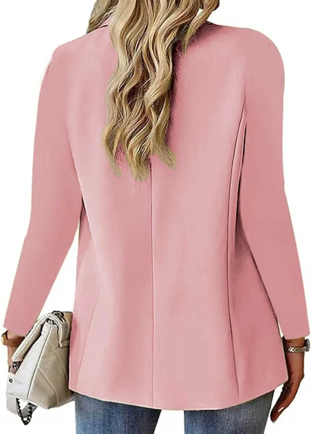 Women's Blazer Jackets Dressy Casual Open Front Long Sleeve Lapel Blazers Business Going Out Suit Jacket with Pockets