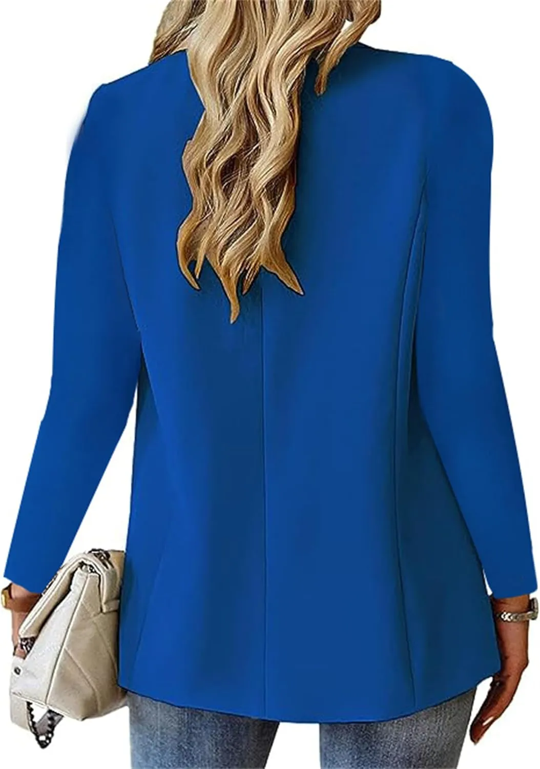 Women's Blazer Jackets Dressy Casual Open Front Long Sleeve Lapel Blazers Business Going Out Suit Jacket with Pockets