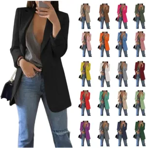 Womens Blazers for Work Casual Slim Fit Business Suits Office Cardigan Suit Jacket Oversized Top Fall Trendy Outfits