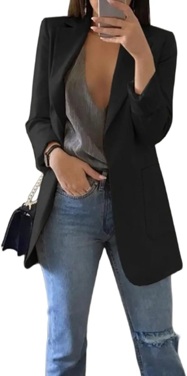 Womens Blazers for Work Casual Slim Fit Business Suits Office Cardigan Suit Jacket Oversized Top Fall Trendy Outfits
