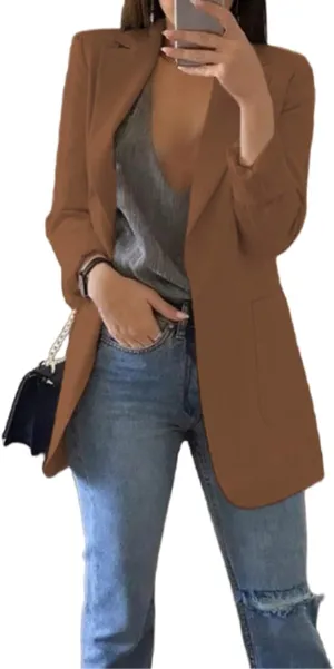 Womens Blazers for Work Casual Slim Fit Business Suits Office Cardigan Suit Jacket Oversized Top Fall Trendy Outfits
