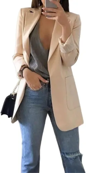 Womens Blazers for Work Casual Slim Fit Business Suits Office Cardigan Suit Jacket Oversized Top Fall Trendy Outfits