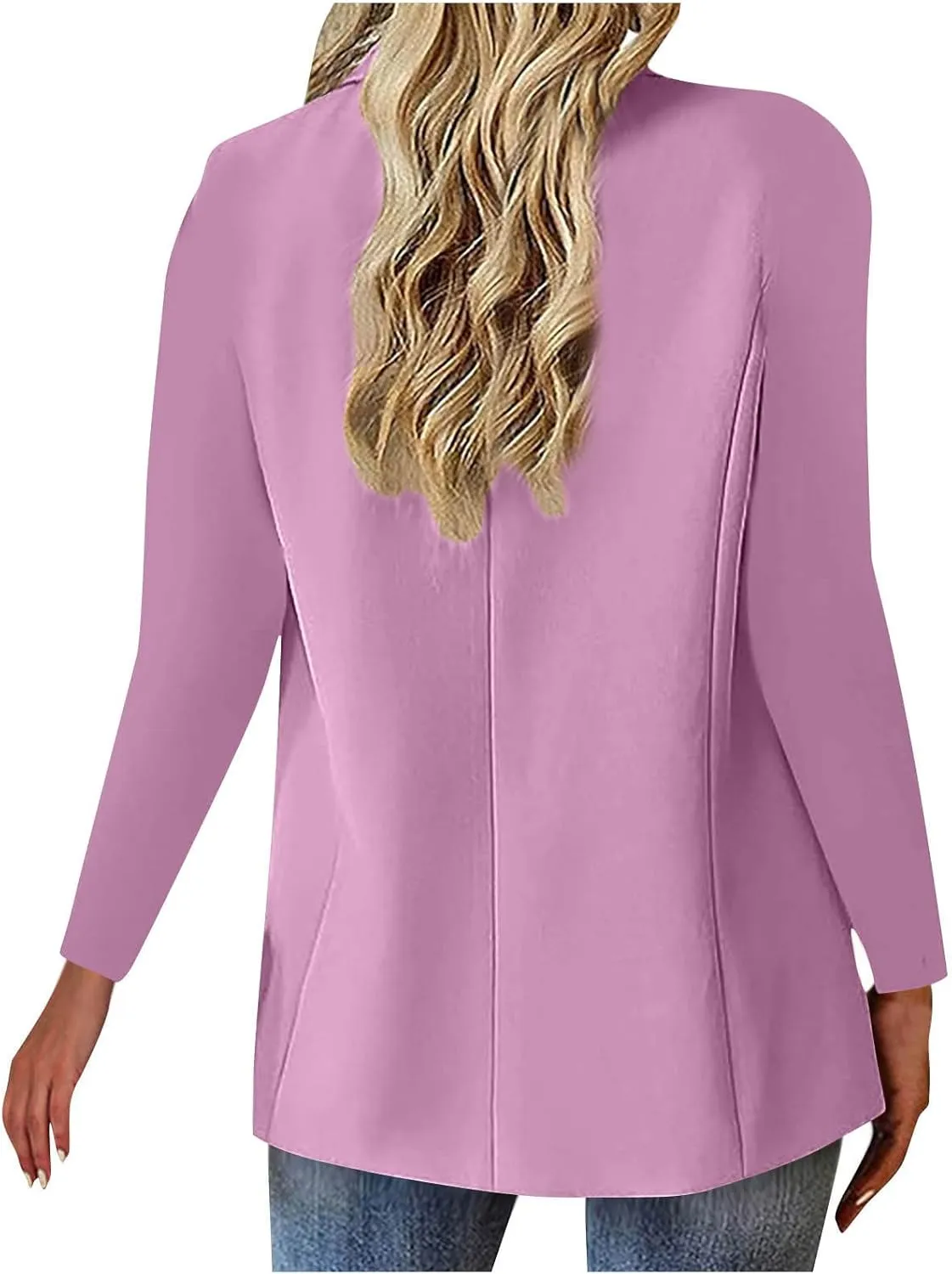 Womens Business Casual Blazer Spring Cardigan Lapel Button Down Solid Suit Jacket with Lined Office Work Clothes 2025