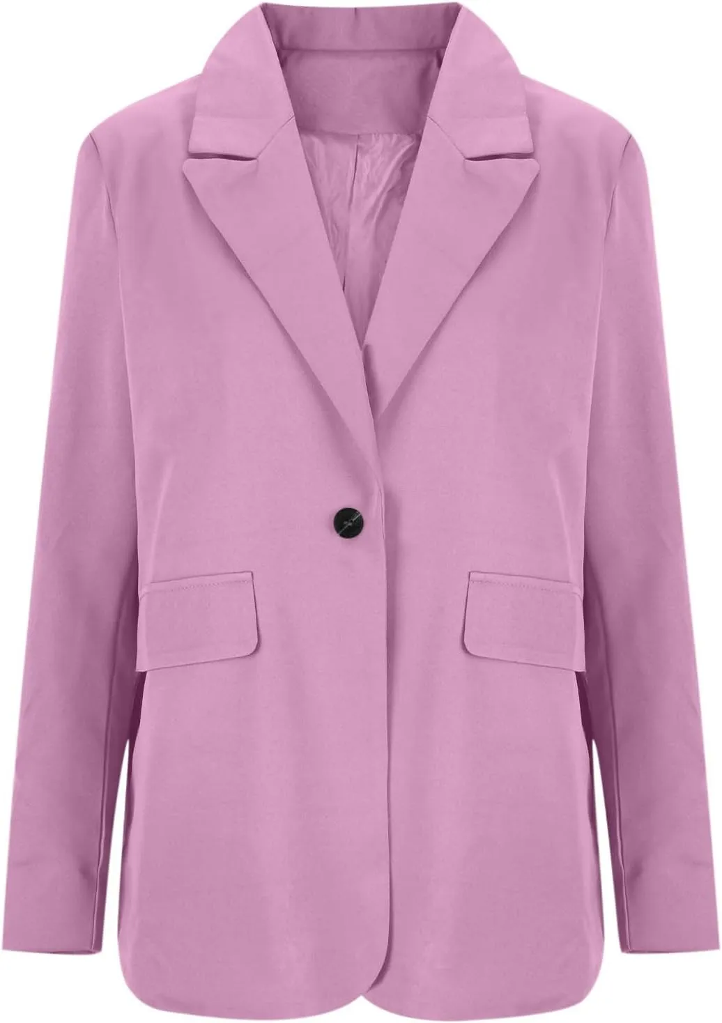 Womens Business Casual Blazer Spring Cardigan Lapel Button Down Solid Suit Jacket with Lined Office Work Clothes 2025