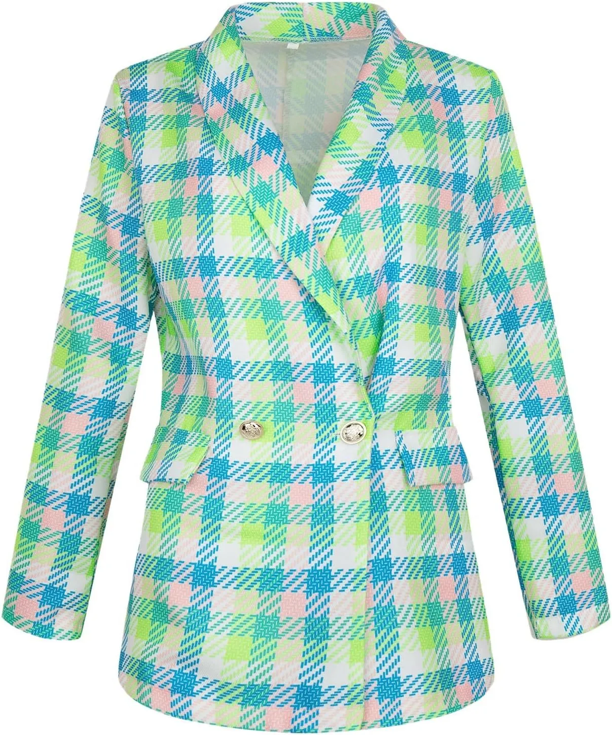 Womens Casual Light Weight Thin Jacket Slim Coat Long Sleeve Blazer Office Business Coats Plaid Down Lightweight Women