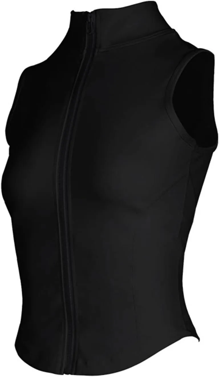 Women's Full Zip Sleeveless Workout Yoga Active Jacket Vest Golf Shirts Slimmming Athletic Tank Top Shirts Gym Camis Jackets