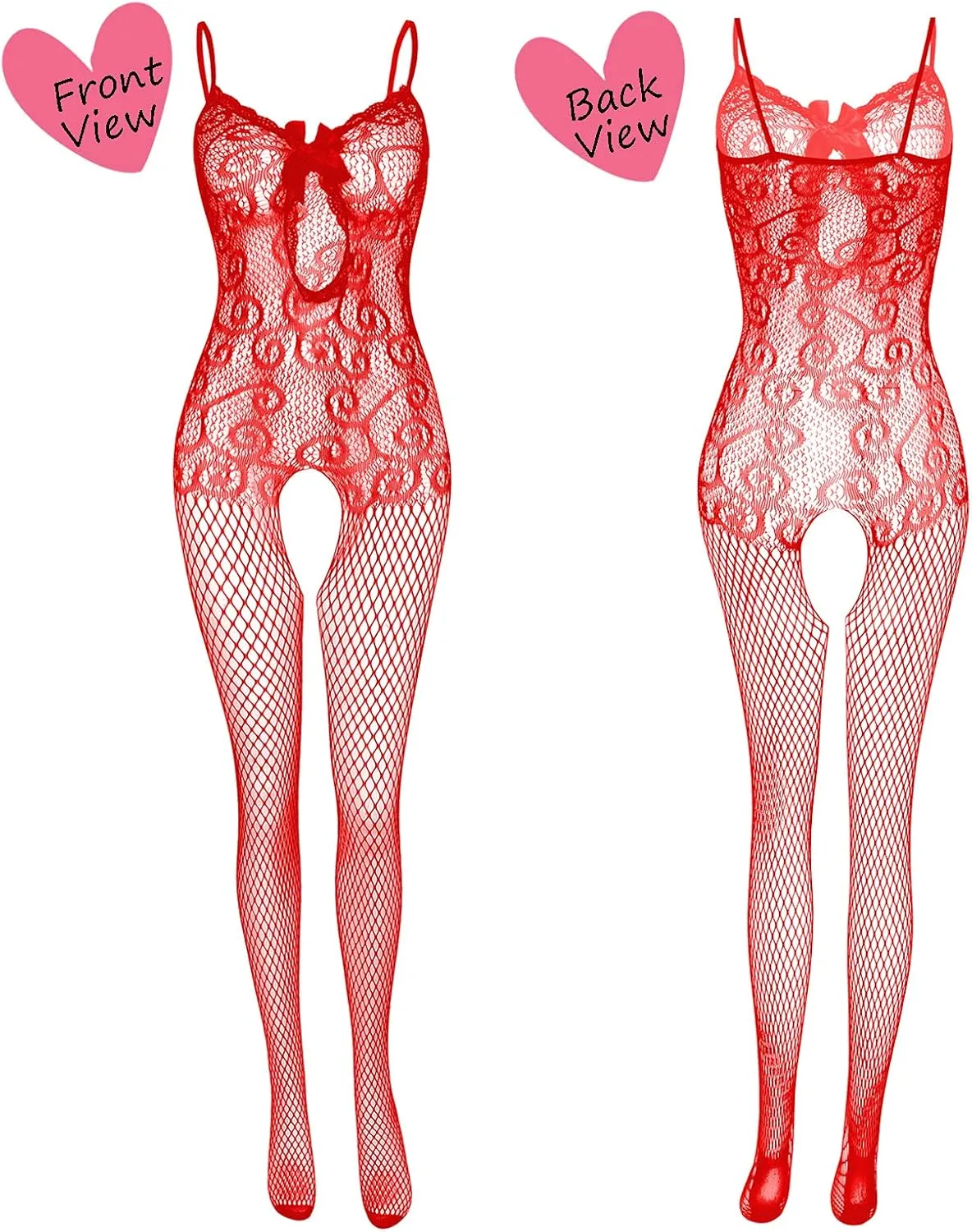 Women's Lace Stockings Lingerie Floral Fishnet Bodysuits Lingerie Nightwear for Romantic Date Wearing