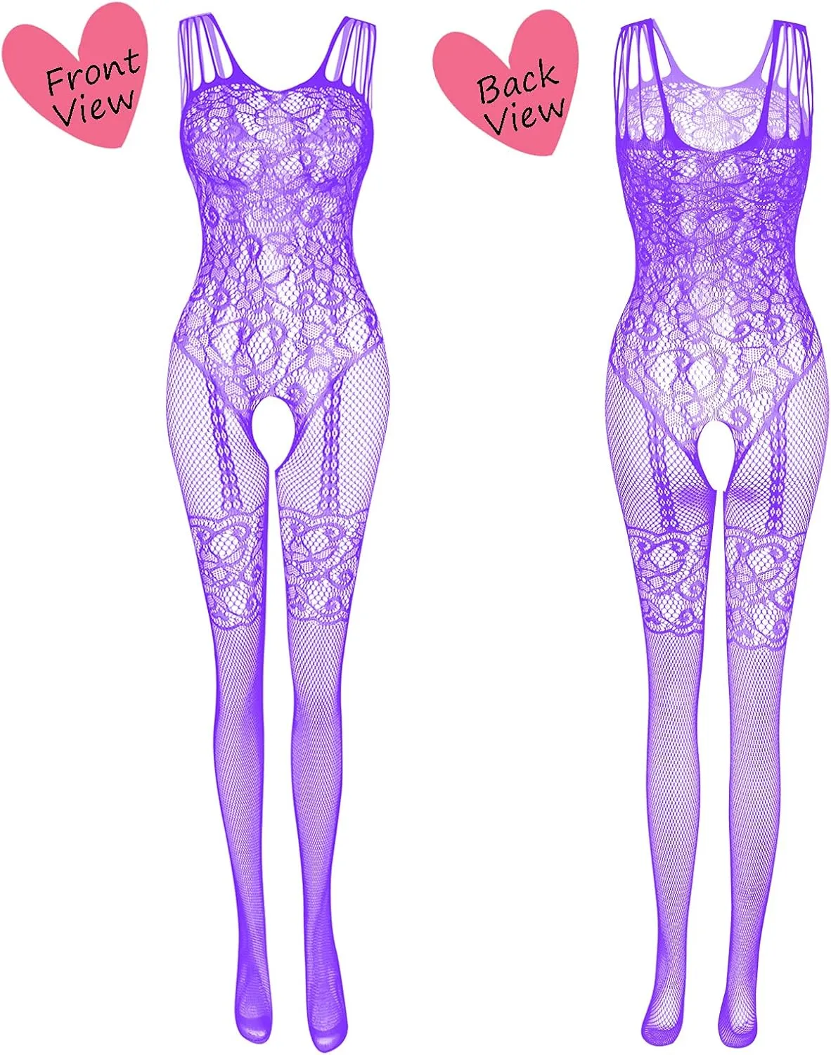 Women's Lace Stockings Lingerie Floral Fishnet Bodysuits Lingerie Nightwear for Romantic Date Wearing