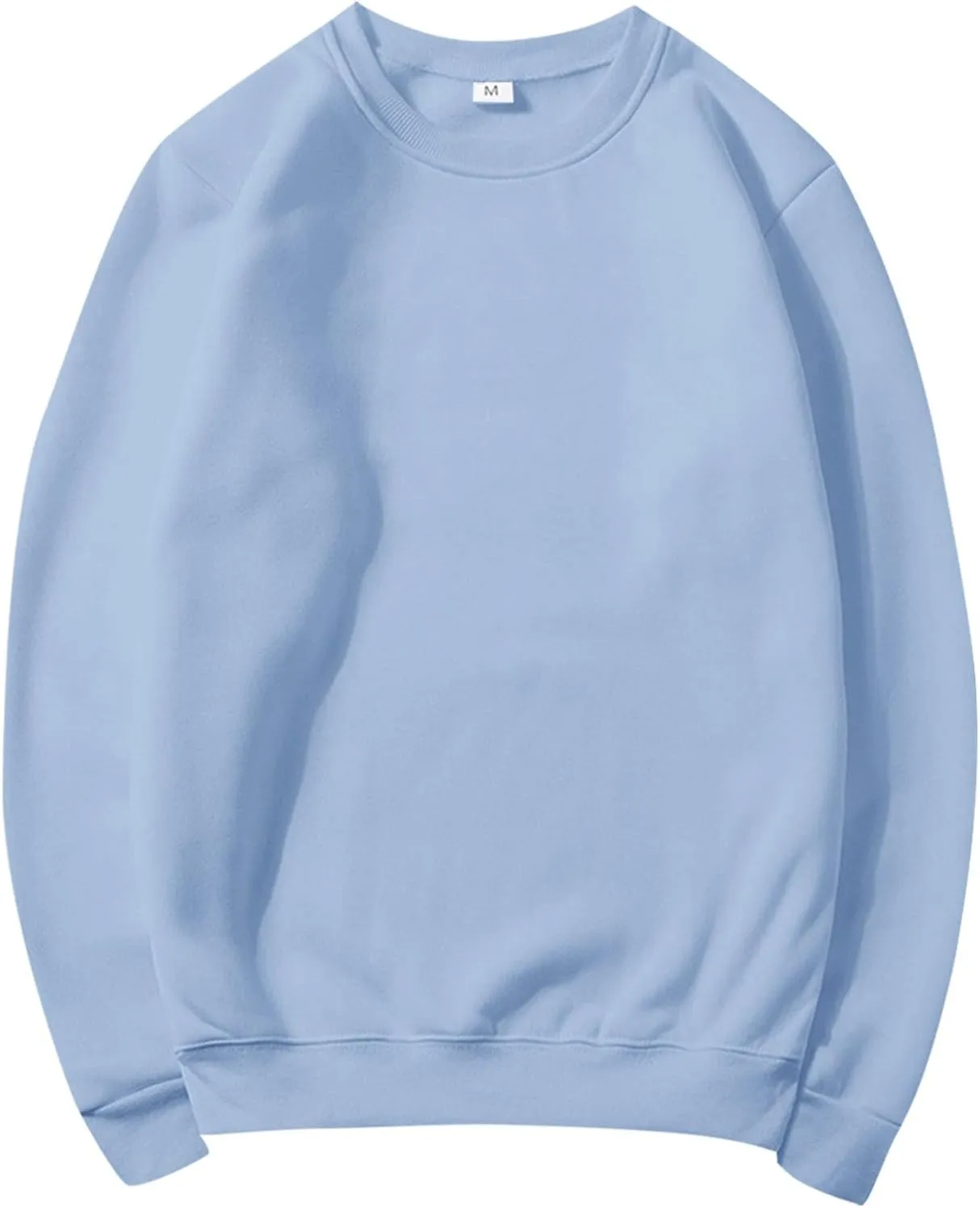 Womens Loose 2 Piece Outfits Drop Shoulder Long Sleeve Crewneck Sweatshirts Casual Solid Color Drawstring Jogging Pants