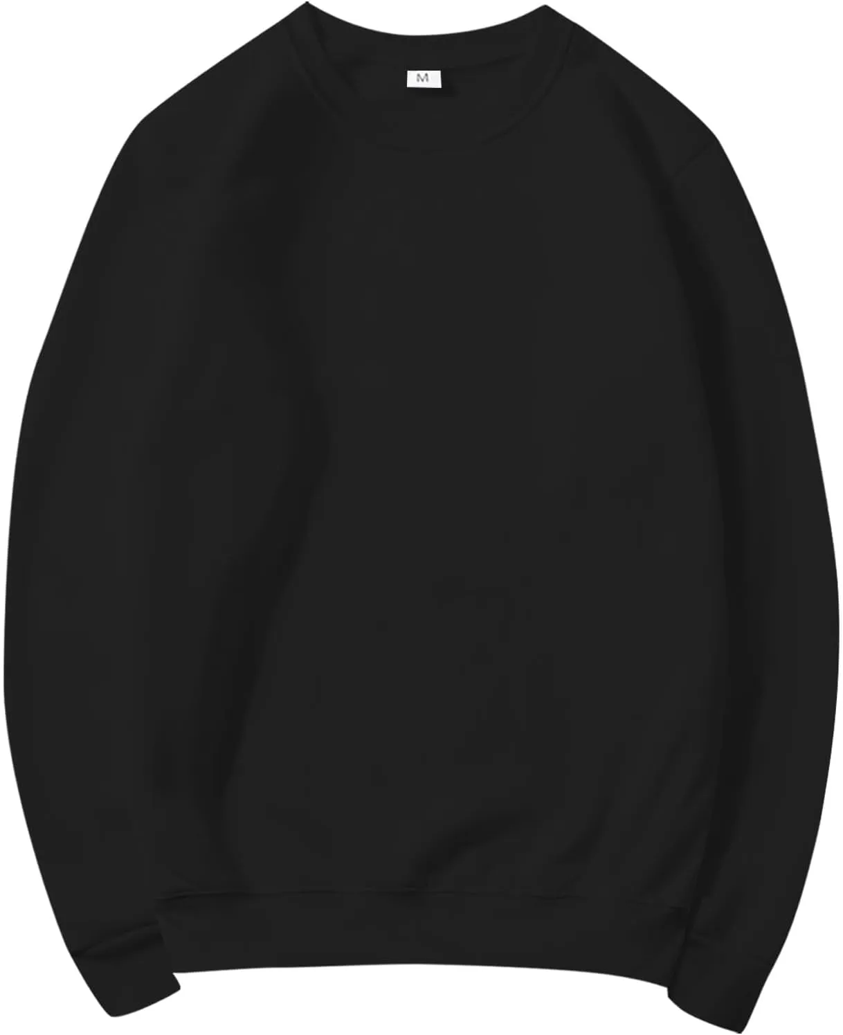 Womens Loose 2 Piece Outfits Drop Shoulder Long Sleeve Crewneck Sweatshirts Casual Solid Color Drawstring Jogging Pants