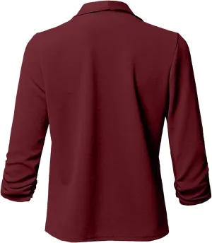 Women's Oversized Blazer Color Solid Open Front Cardigan Long Sleeve Casual Jacket Coat Casual Blazer