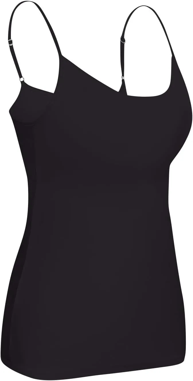 Womens Shelf Bra Tank Tops 2025 Basic Workout Camis Padded Yoga Shirt Cotton Undershirt