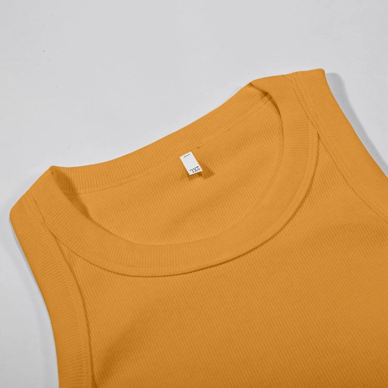 Womens Shelf Bra Tank Tops Racerback Workout Summer Round Neck Solid Camis Yoga Shirt Gym Outfits Layering Undershirt