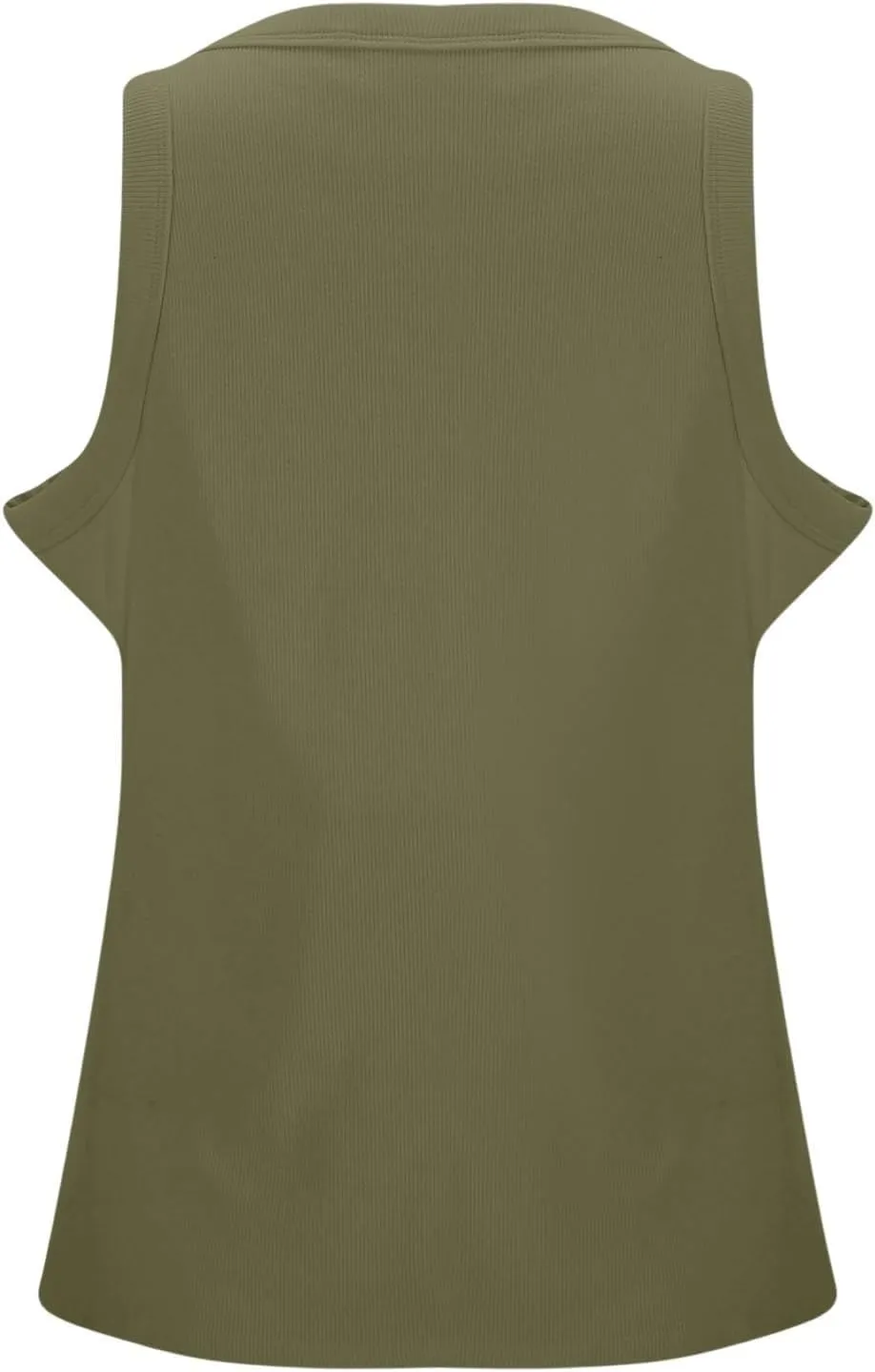 Womens Shelf Bra Tank Tops Summer Round Neck Solid Camis Racerback Workout Yoga Gym Outfits Layering Undershirt