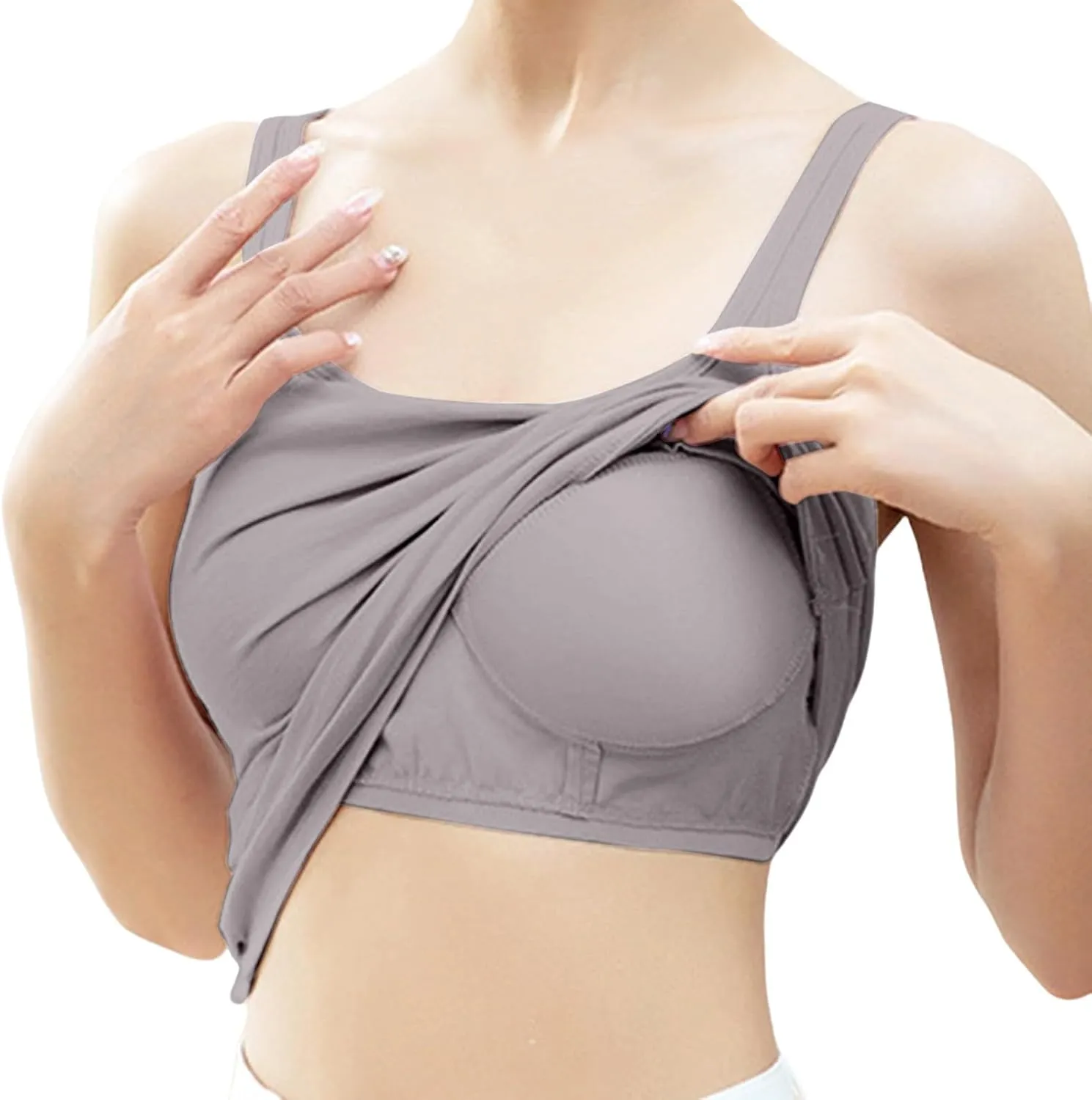 Womens Shelf Bra Tank Tops Summer Round Neck Solid Camis Racerback Workout Yoga Gym Outfits Layering Undershirt